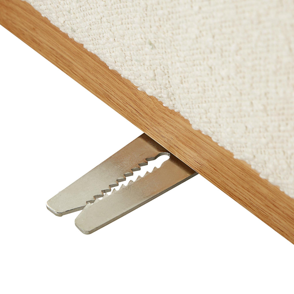 Boucle Sectional Sofa, 1-Seater Armless Sofa