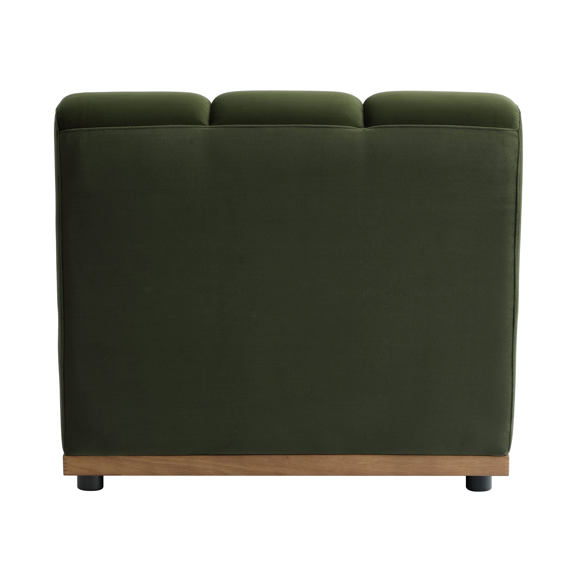 Moss Green Sectional Sofa, 1-Seater Armless Sofa