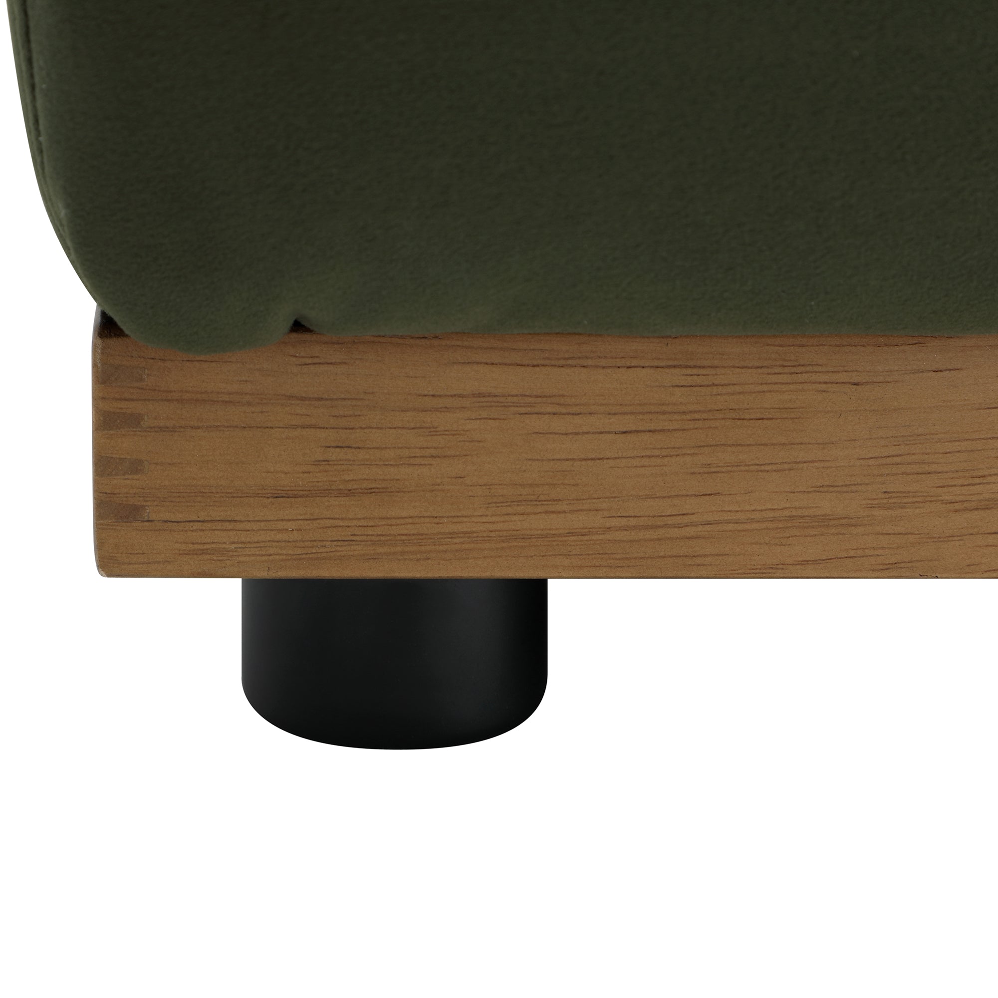 Moss Green Sectional Sofa, 1-Seater Armless Sofa